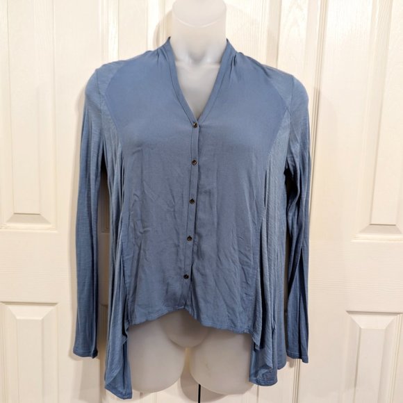 Lucky Brand Button Down Mixed Media Top NWT - Picture 5 of 10